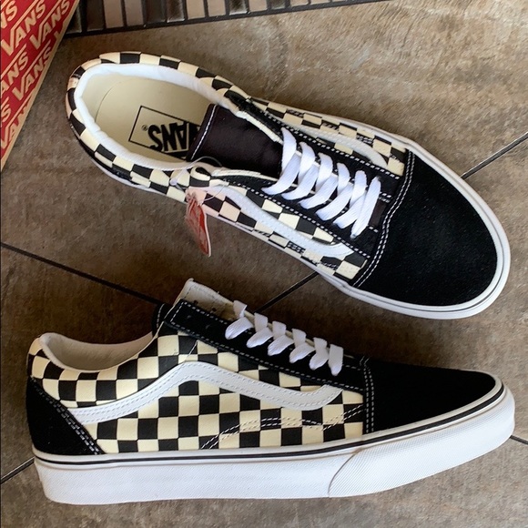 VANS OLD SKOOL PRIMARY CHECK BLACK/WHITE WMNS - Picture 2 of 16